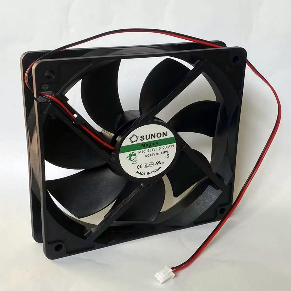 SUNON MEC0251V3-000U-A99 12V DC 1.9W 2-pin 12025mm Industrial Ball Bearing Axial Cooling Fan 