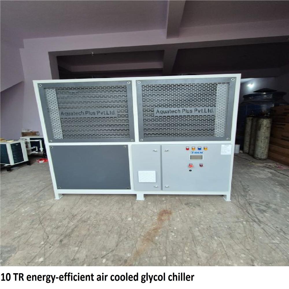10 TR energy-efficient air cooled glycol chiller