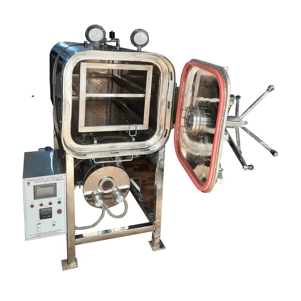 Steam Sterilizer  Rectangular  Autoclave - Color: Silver