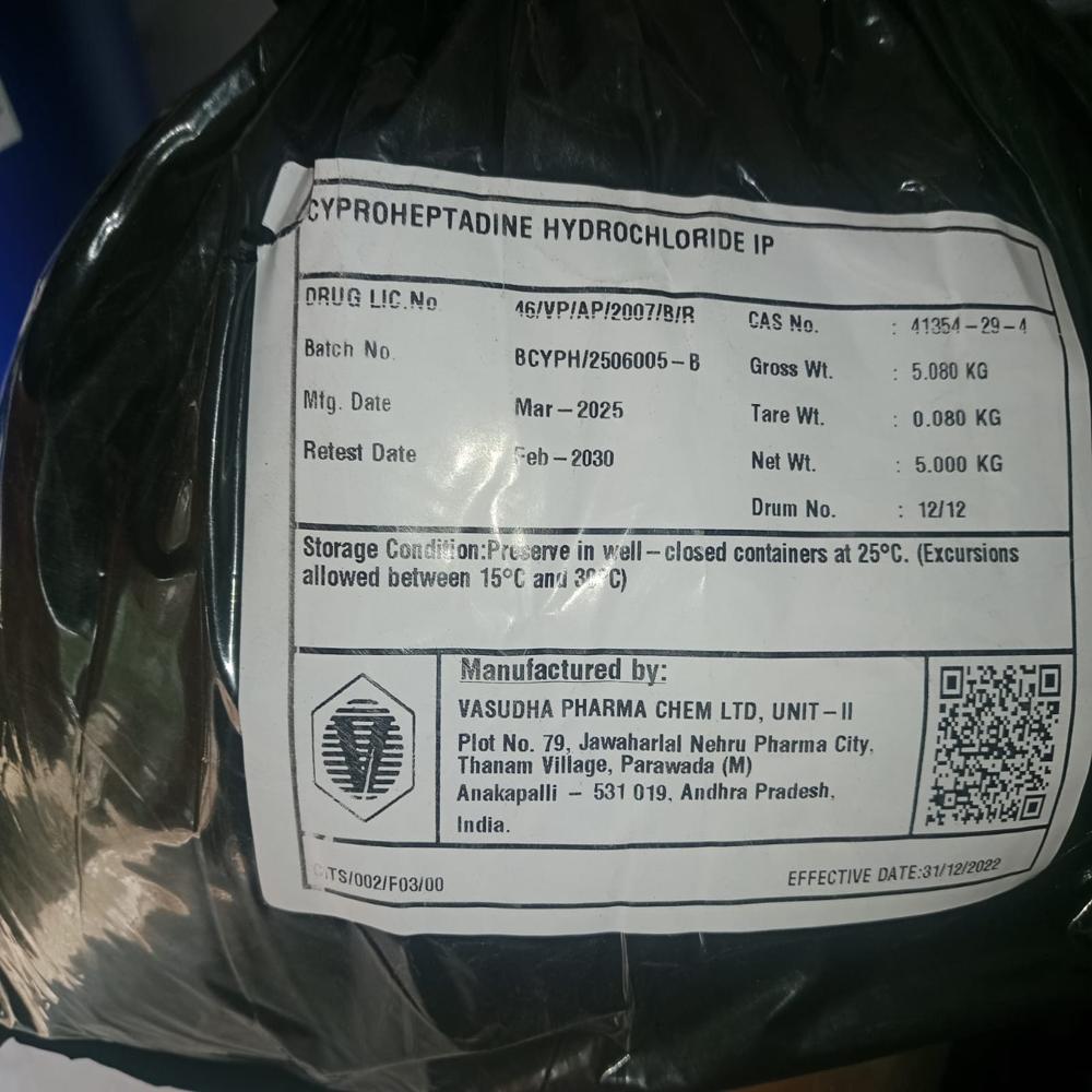 CYPROHEPTADINE HYDROCHLORIDE IP