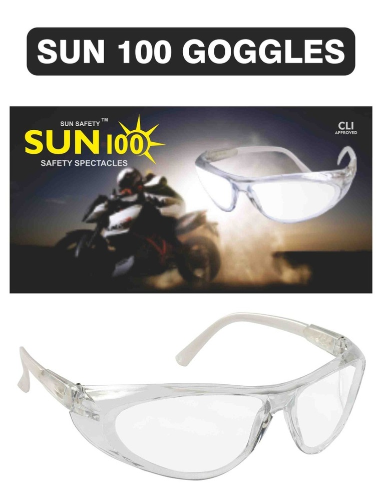 Sun 100 Black Safety Goggles