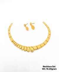 22KT New Design Gold Necklace Plain