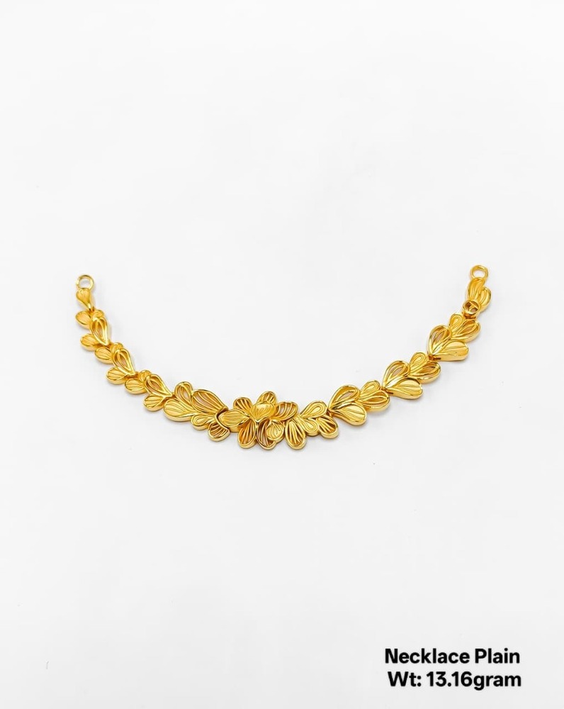22KT New Design Gold Necklace Plain