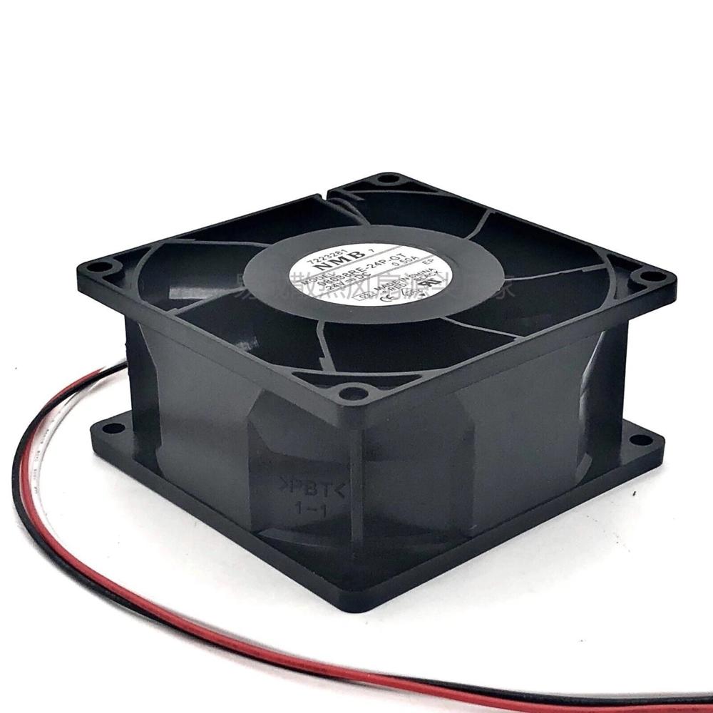NMB 08038RE-24P-GT DC 24V 0.50A 8038 3-Wire Ball Bearing Industrial Axial Cooling Fan