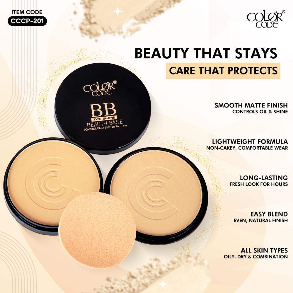 Color Code 2 In 1 Beauty Base Compact Face Powder