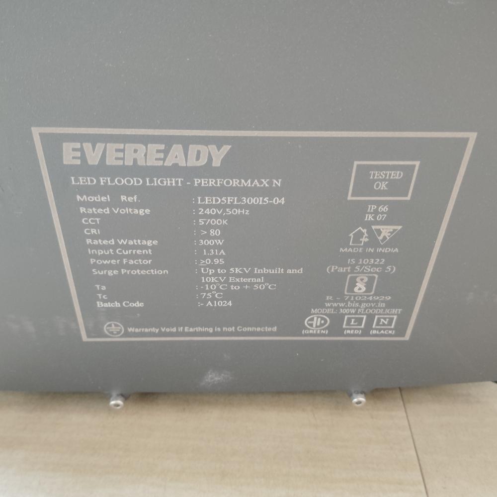 Eveready 300W LED Flood Light LED5FL300I5-04 (CDL, IP66, 5700k)