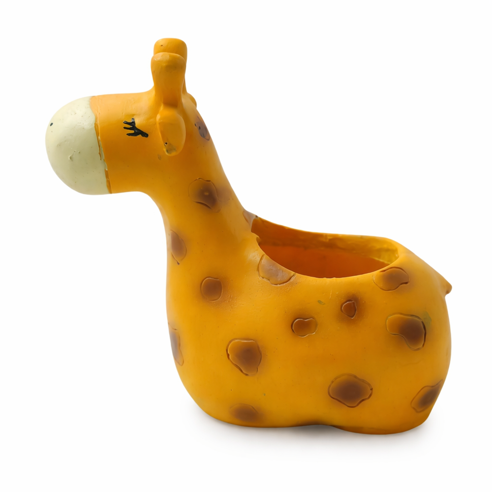 Giraffe-shaped Decorative Planter - Color: Yellows