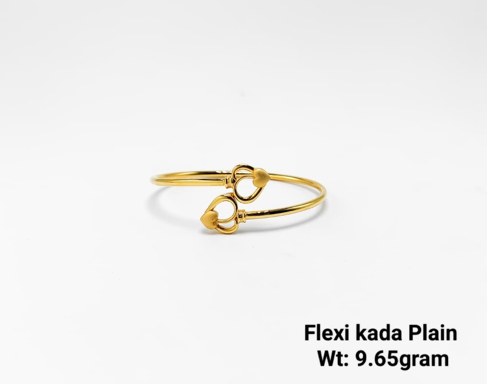 22KT New Design Gold Flexi Kada Plain