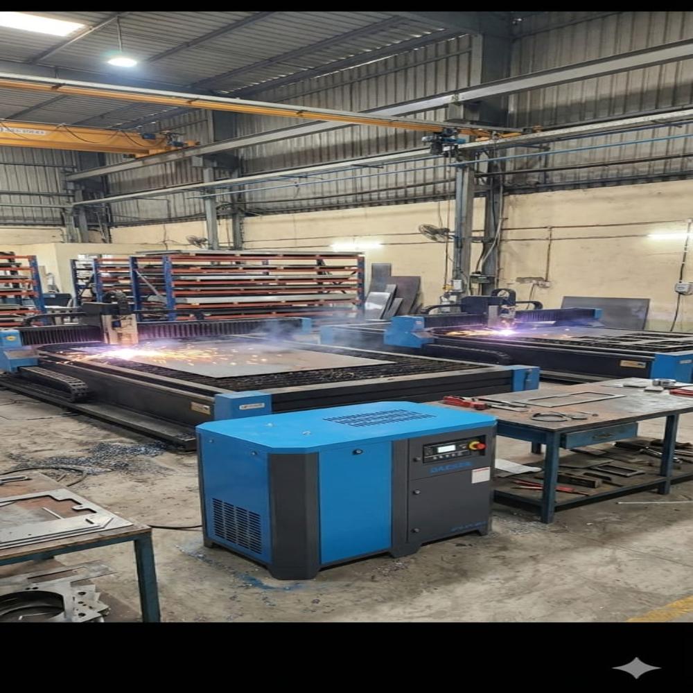 Industrial Rotary Screw Air Compressor - Color: Blue