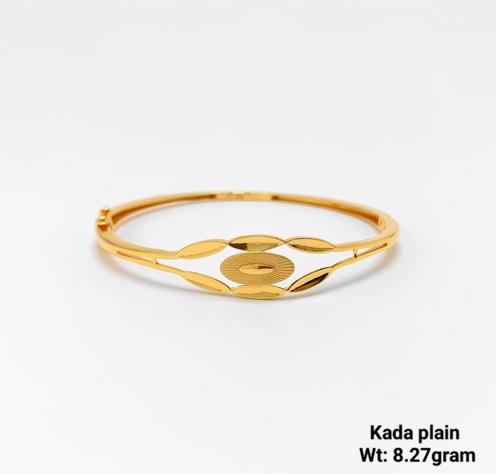 22KT New Design Gold Kada Plain