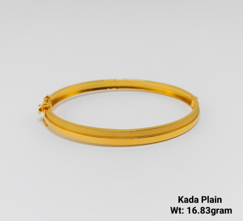 22KT New Design Gold Kada Plain