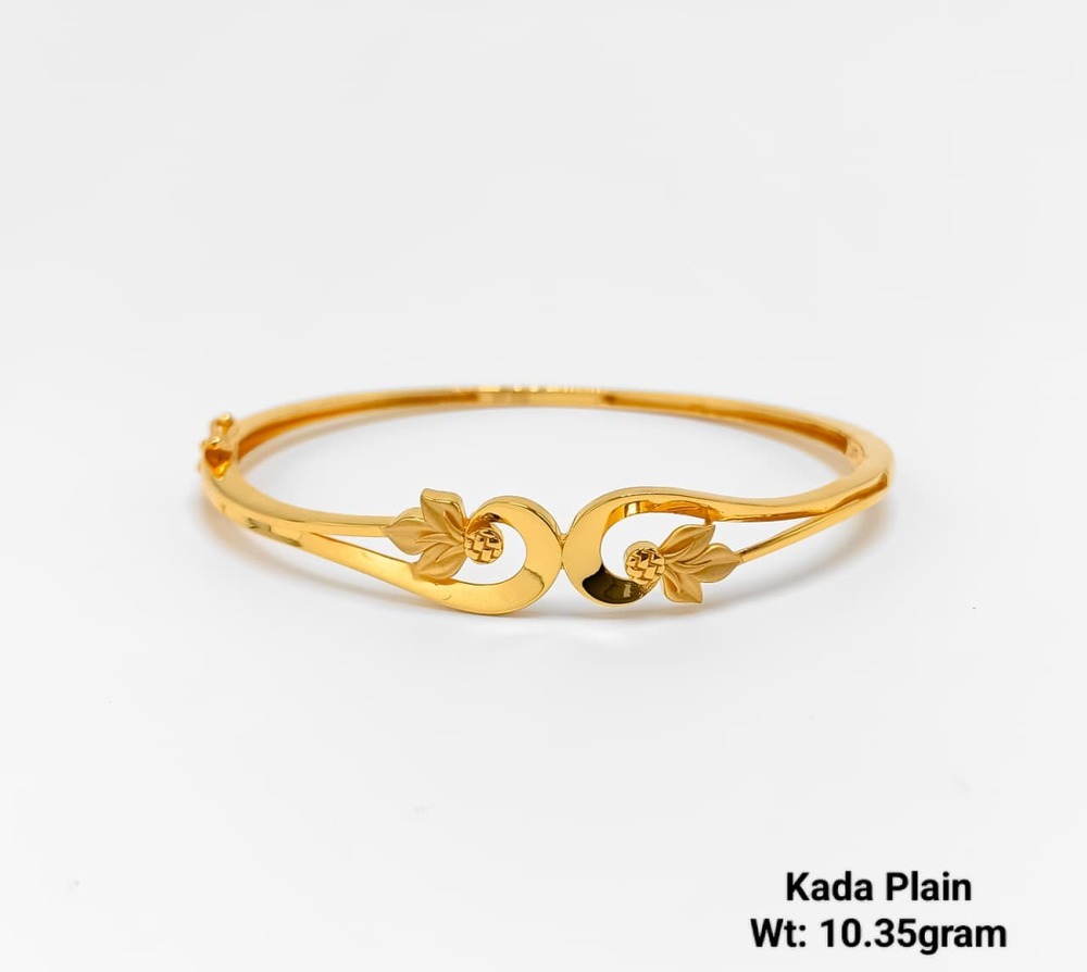 22KT New Design Gold Kada Plain