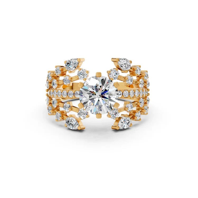 Nina Solitaire Ring - Diamond Cut: Excellent