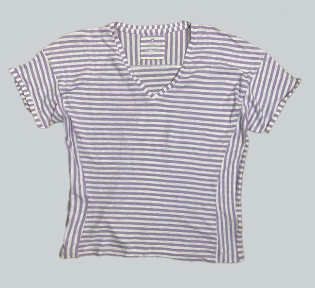 W13389 Ladies Striped Tops