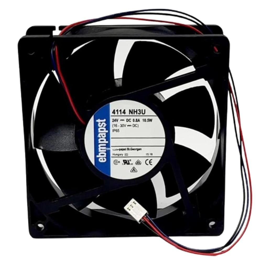 EBMPAPST 4114 NH3U 24V DC 0.8A 19.5W DC Brushless Air Cooling Fan 4000 RPM 12038mm 3-Wire (Metal) 