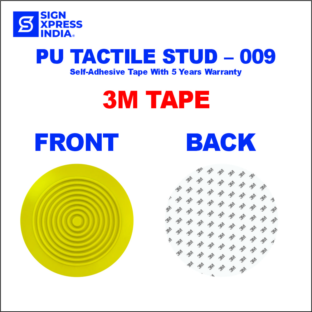 Pu Tactile Stud ( Self Adhesive) - 009 - Color: Yellow