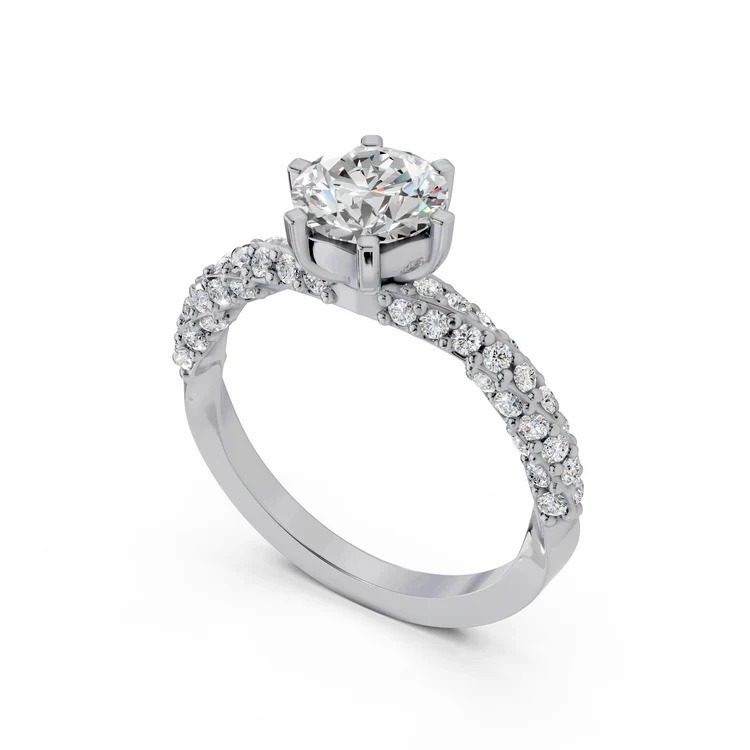 Arielle Solitaire Ring - Color: White