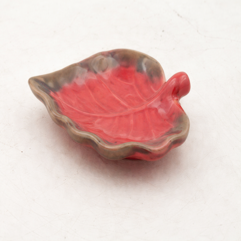 Leaf shape with raised veins