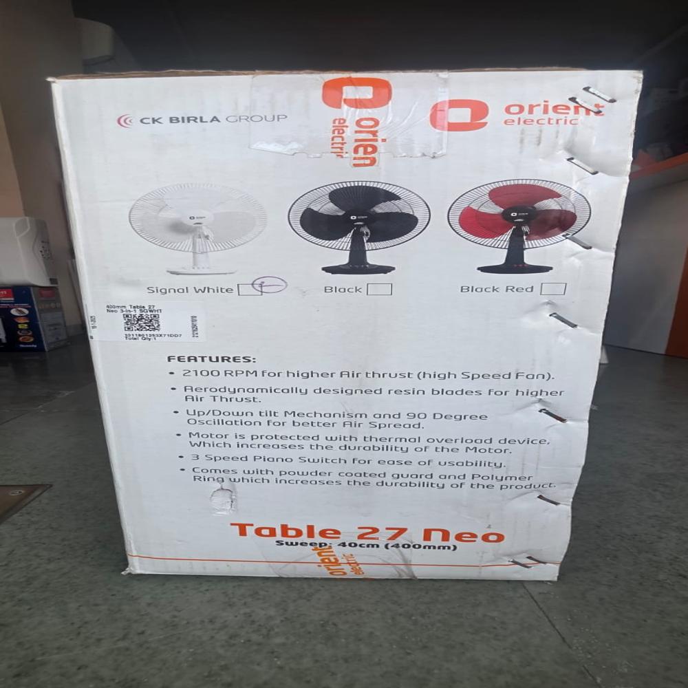 Orient Electric Table Fan - Blade Material: Iron