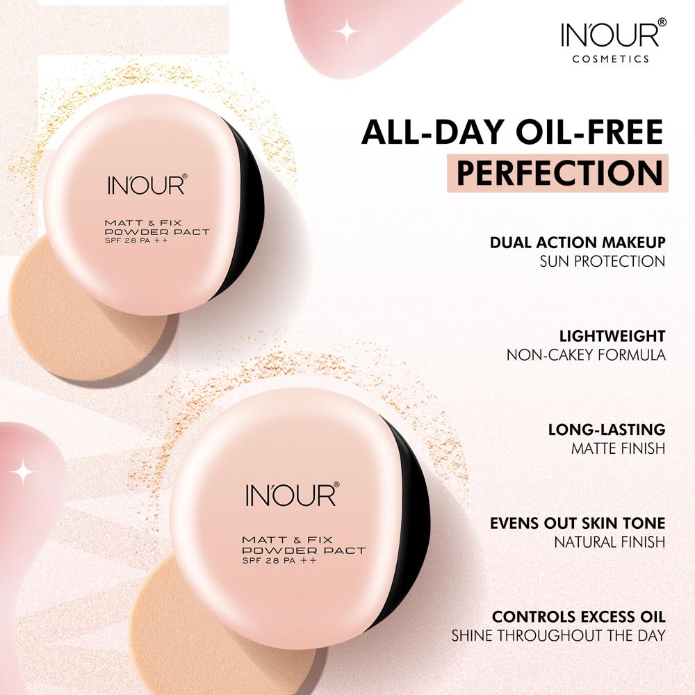 Inour Matt & Fix Powder Pact - Compact Pressed Powder
