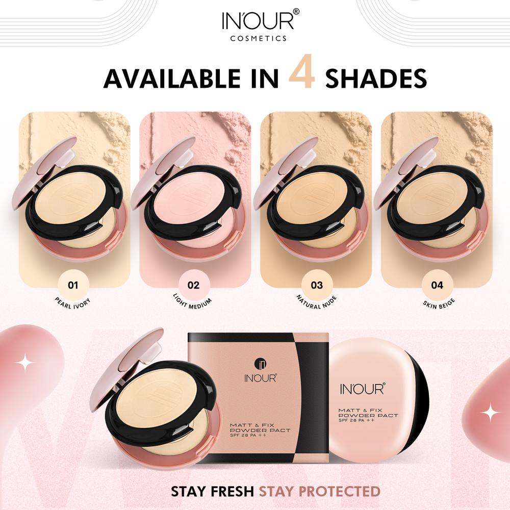 Inour Matt & Fix Powder Pact - Compact Pressed Powder