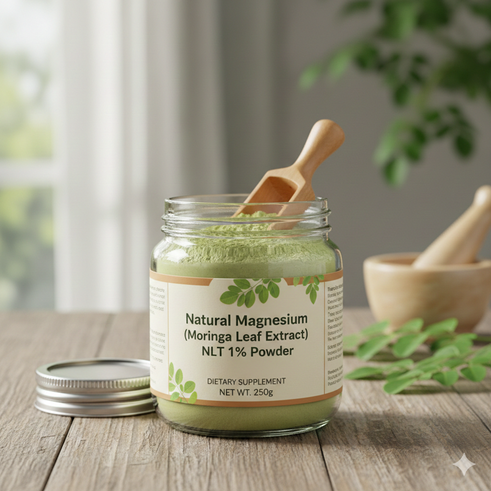 Herbomx  Natural Magnesium (moringa Leaf Extract) Nlt 1% Powder - Color: Green To Greenish-brow