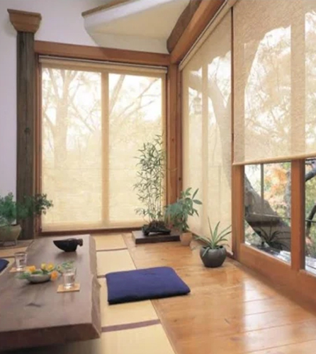 Jute Roller Blind - Color: Off White