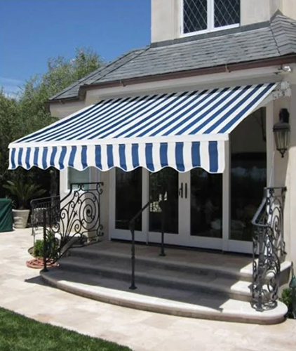 Blue And White Outdoor Awning
