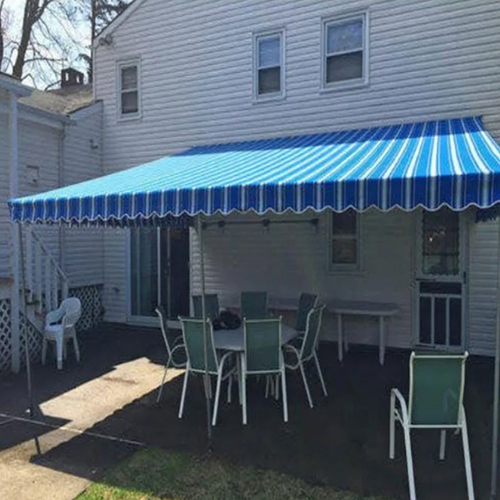 Polyester Blue Outdoor Awning