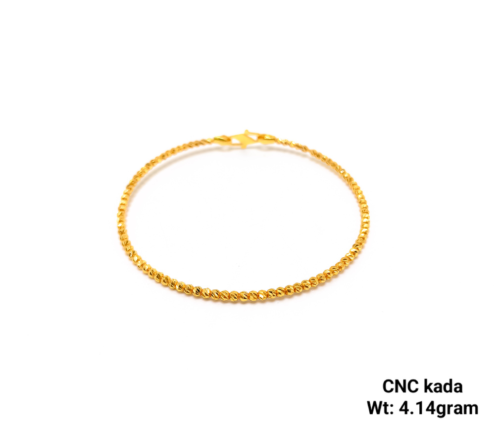22KT New Design Gold CNC Kada