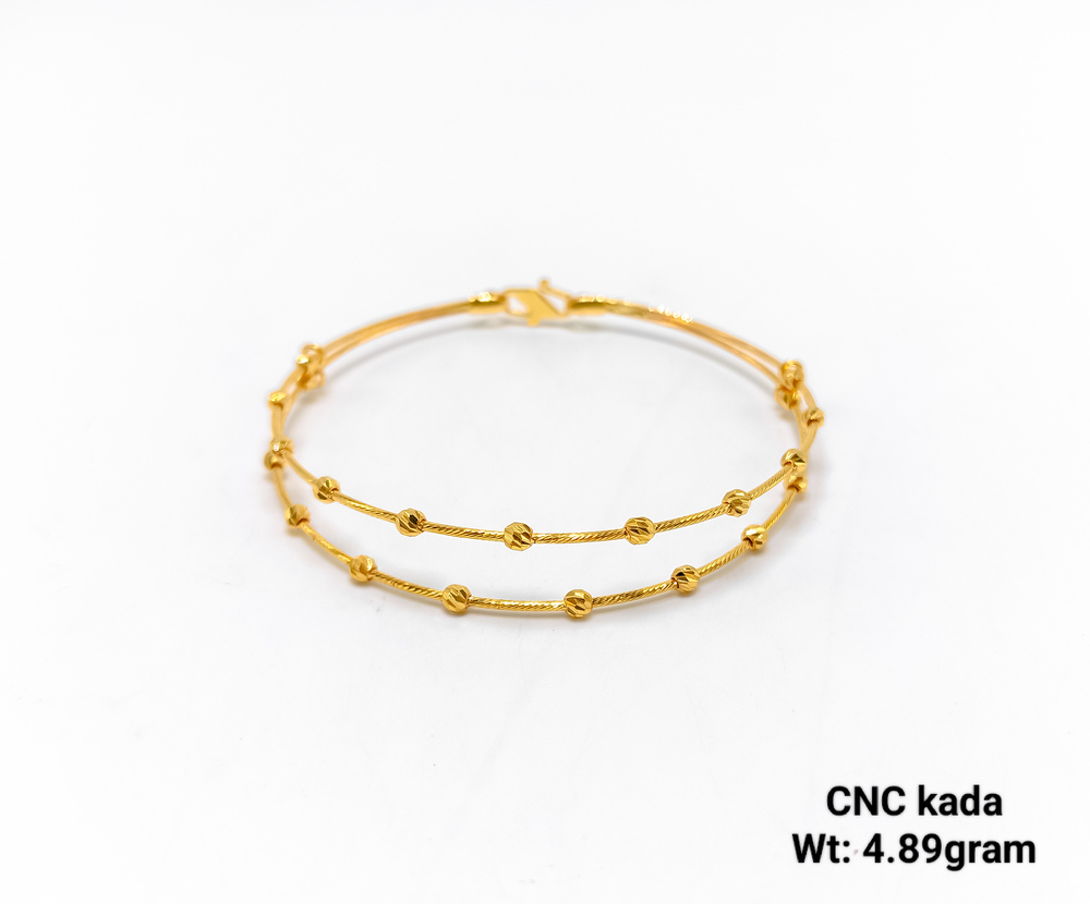 22KT New Design Gold CNC Kada
