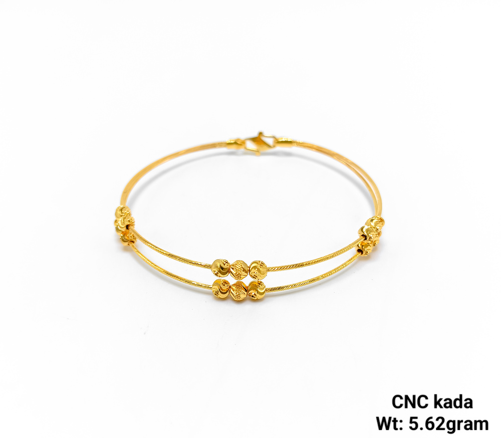 22KT New Design Gold CNC Kada