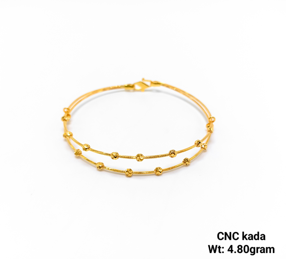 22KT New Design Gold CNC Kada