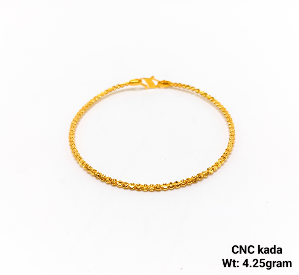 22KT New Design Gold CNC Kada