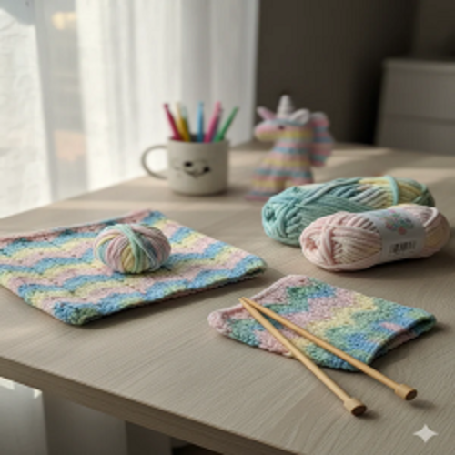 Baby Soft Blankie Wool Yarn - Rainbow