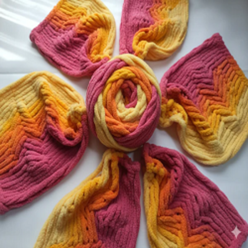 Baby Soft Blankie Wool Yarn - Pink Orange