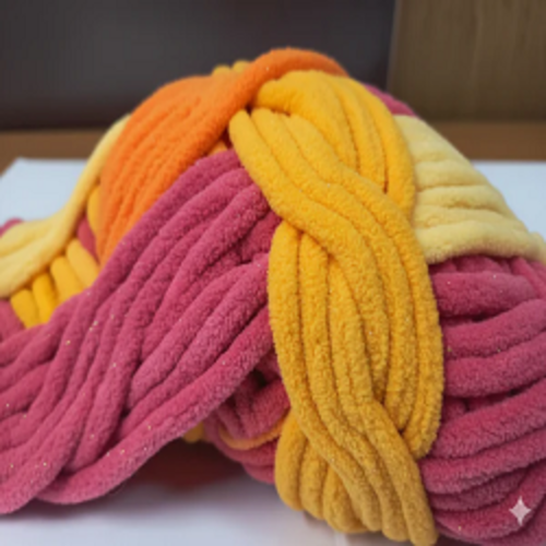 Baby Soft Blankie Wool Yarn - Pink Orange