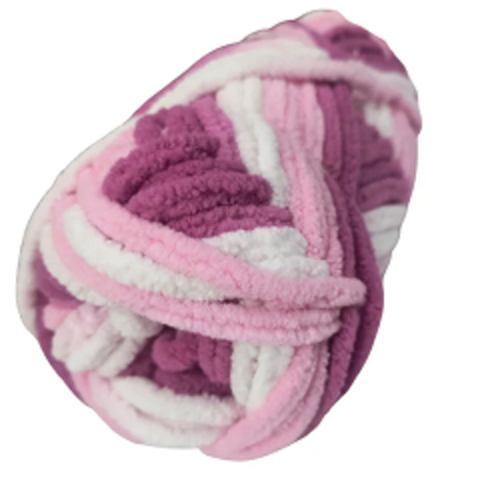 Baby Soft Blankie Wool Yarn - White Pink