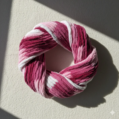 Baby Soft Blankie Wool Yarn - White Pink