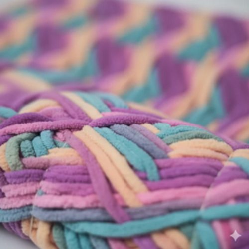 Baby Soft Blankie Wool Yarn - Green Pink