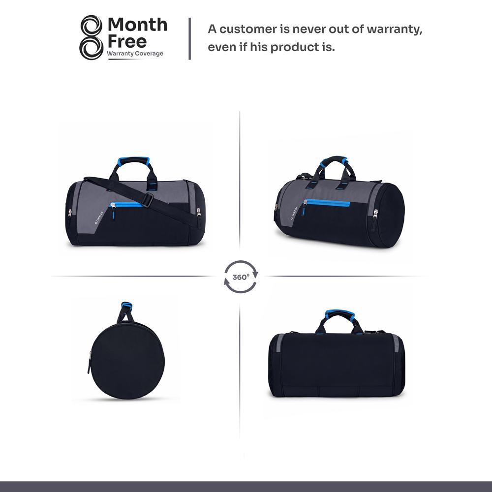 Duffel Gym Bag for Men & Women, Water-Resistant Sports & Travel Bag with Front Zipper Pocket