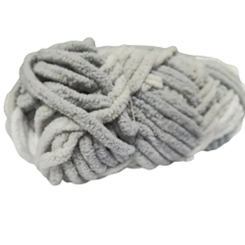 Baby Soft Blankie Wool Yarn -  Grey White