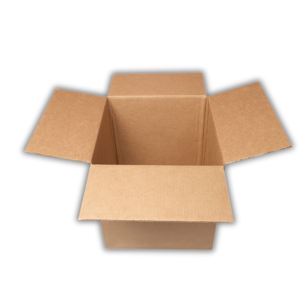 Brown Corrugated Box - Finish: Polished