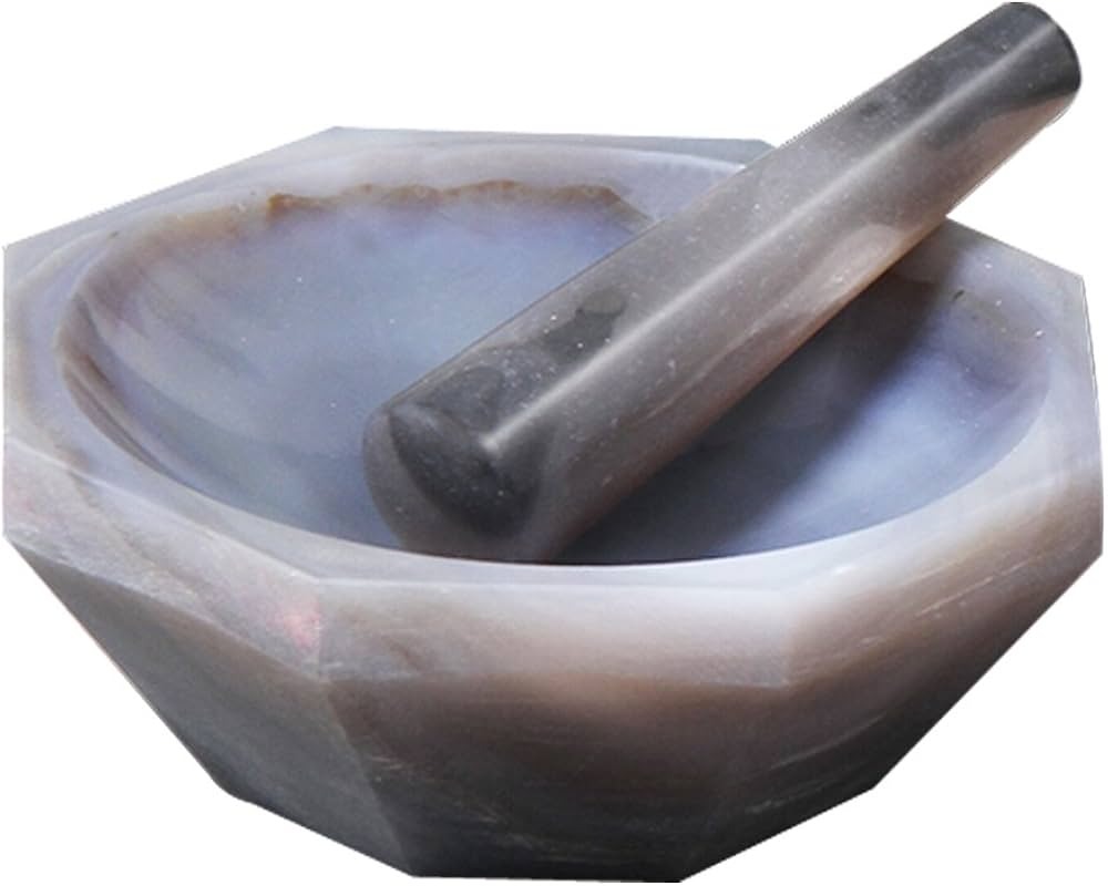 Agate Mor- Tar Pestel   Ae676 - Color: White