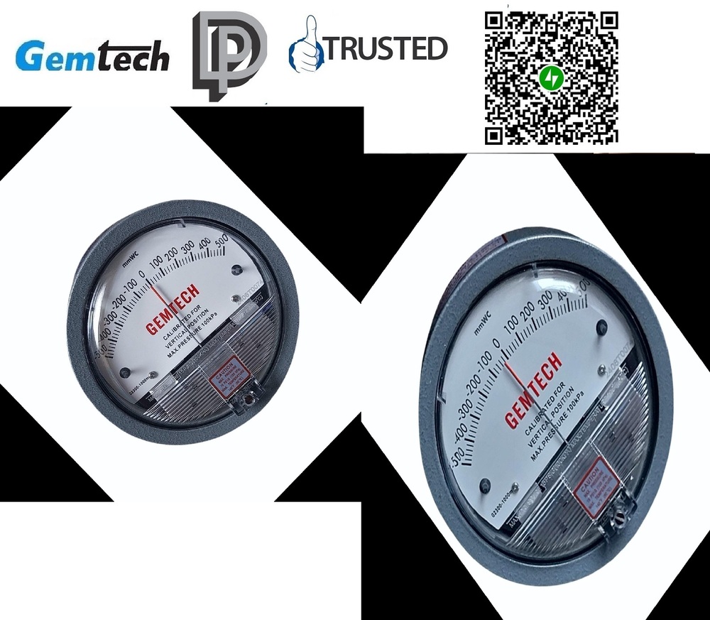 THE ENGINEERS CHOICE GEMTECH DIFFERENTIAL PRESSURE GAUGE