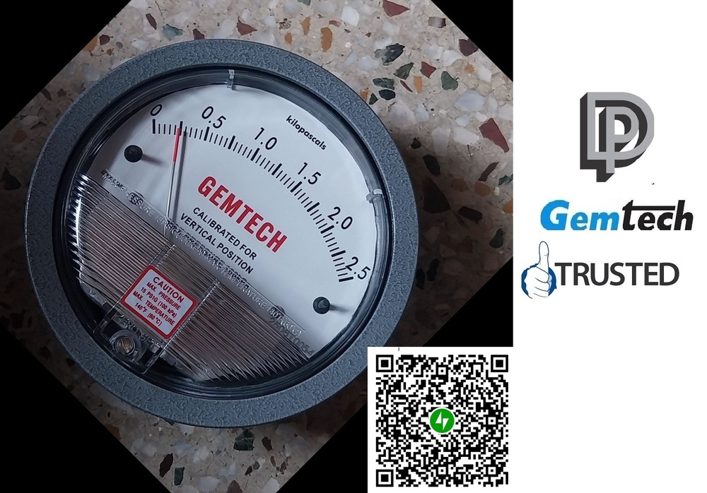 THE ENGINEERS CHOICE GEMTECH DIFFERENTIAL PRESSURE GAUGE