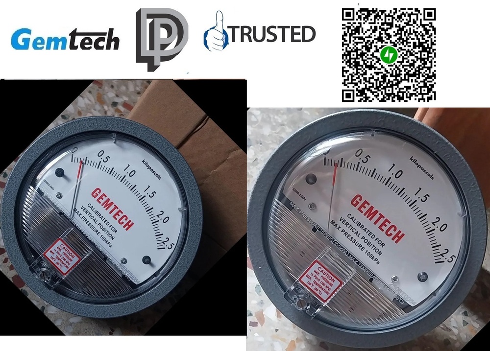 THE ENGINEERS CHOICE GEMTECH DIFFERENTIAL PRESSURE GAUGE