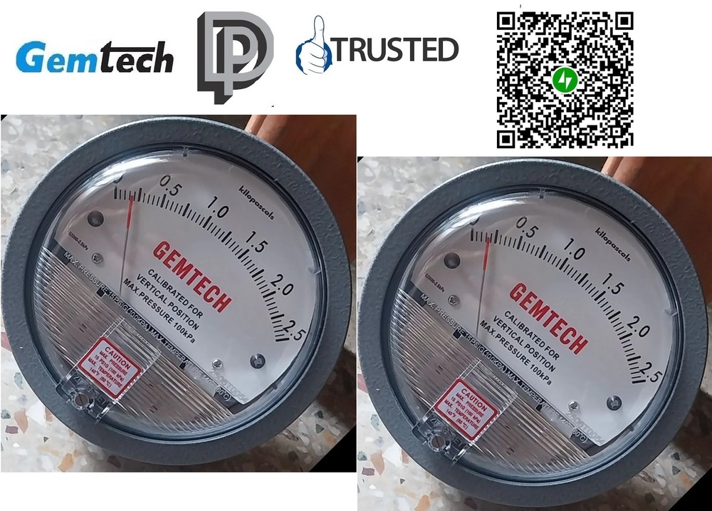 THE ENGINEERS CHOICE GEMTECH DIFFERENTIAL PRESSURE GAUGE