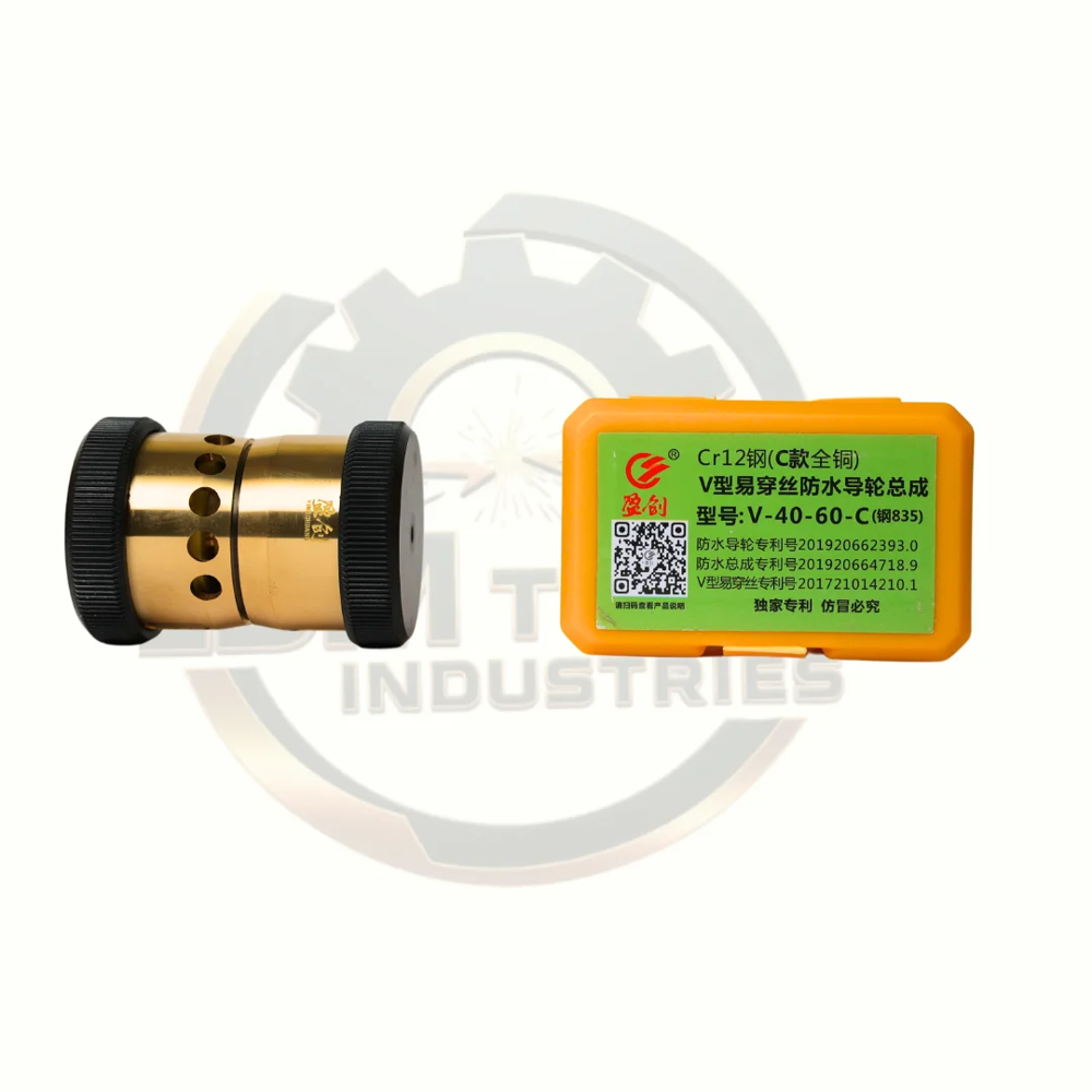 Wire Cut Copper Guide Wheel Assembly - Color: Golden