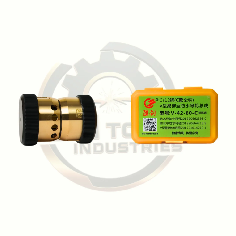 Wire Cut Copper Guide Wheel Assembly - Color: Golden